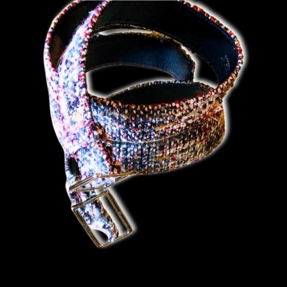 CHANEL Multi-color Wide Width Tweed Belt - Picture 3 of 10